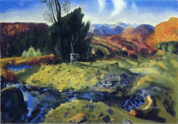  Bellows Painting - Autumn Brook Realist landscape George Wesley Bellows